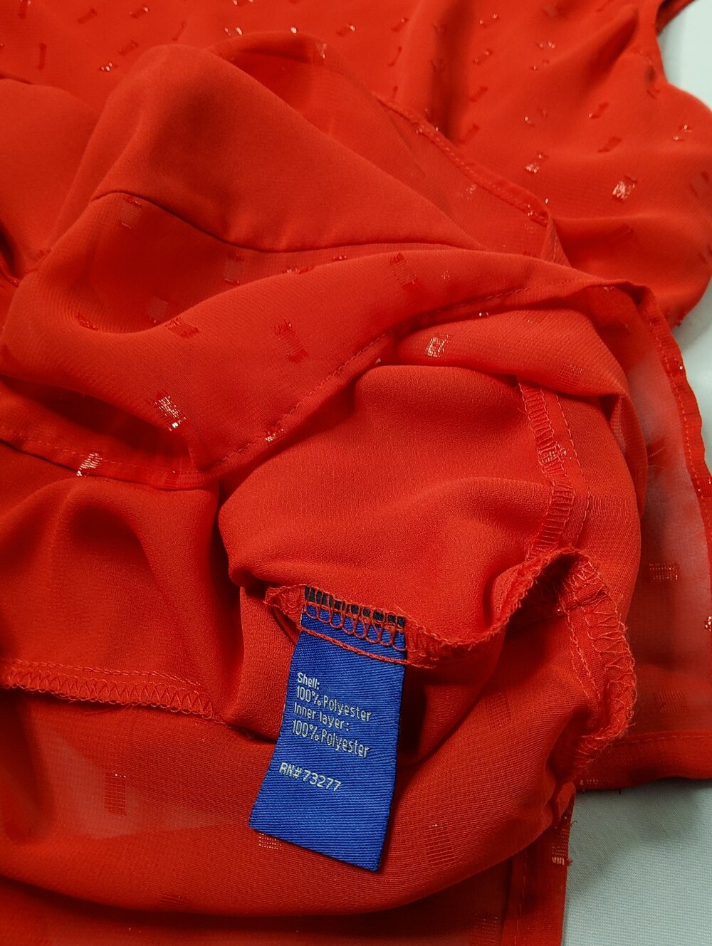 Apt. 9 Red Sleeveless Embellished Chiffon Top - Picture 7 of 7